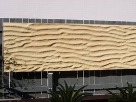 sand relief wall panel in sand colour, suitable for vertical sheet water features.