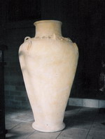 Carmen Urn, large semi formal urn, sandstone finish